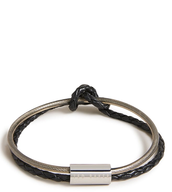 Ted Baker Multi Knotted Leather Metal Bracelet