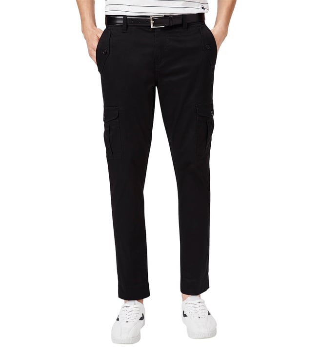 Brooks Brothers Black Slim Fit Cargo Trousers