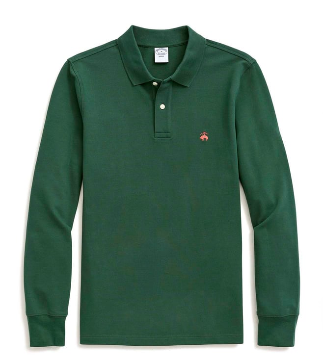 Brooks Brothers Green Core Pique Slim Fit Polo T Shirt