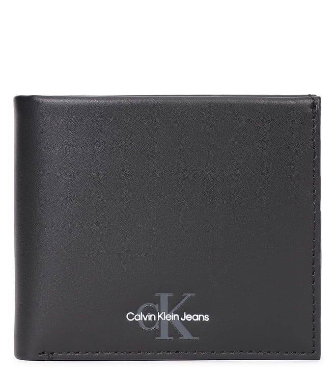 Buy Calvin Klein Black Logo Monogram Medium Bi-Fold Wallet for Men Online @  Tata CLiQ Luxury