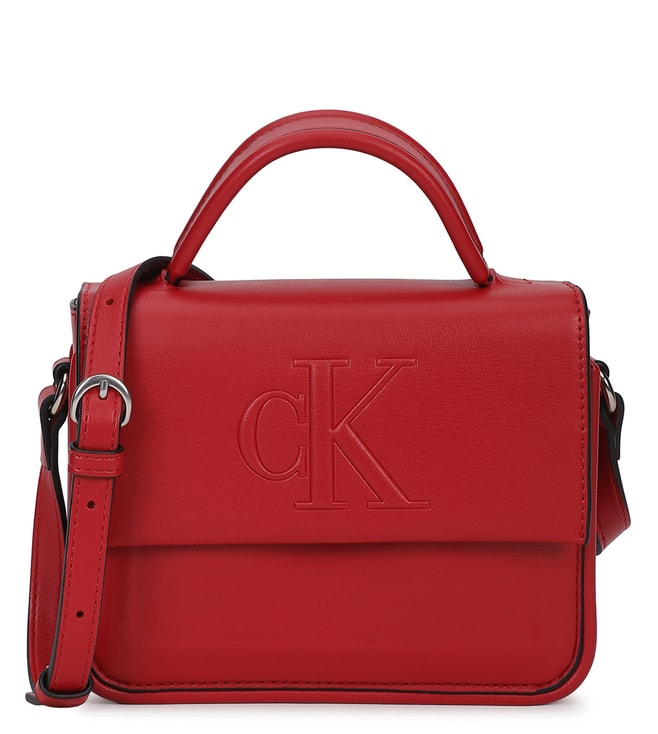 Calvin Klein Fringe Gemmy Bucket in Red | Lyst