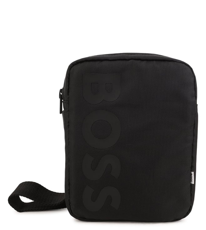 HUGO BOSS - Leather-Trimmed Nylon Garment Bag - Black Hugo Boss