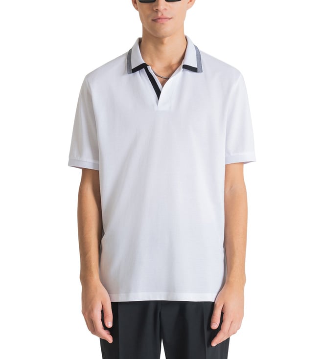 Antony Morato White Regular Fit Polo T Shirt