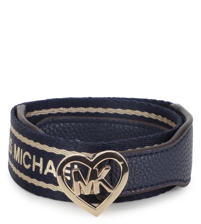 Michael Kors Kids Navy Logo Waist Belt