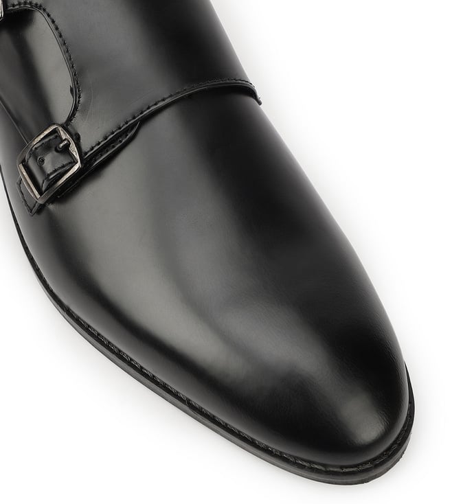 Dune London Men's ROAD ISLAND Black Monk Strap Shoes