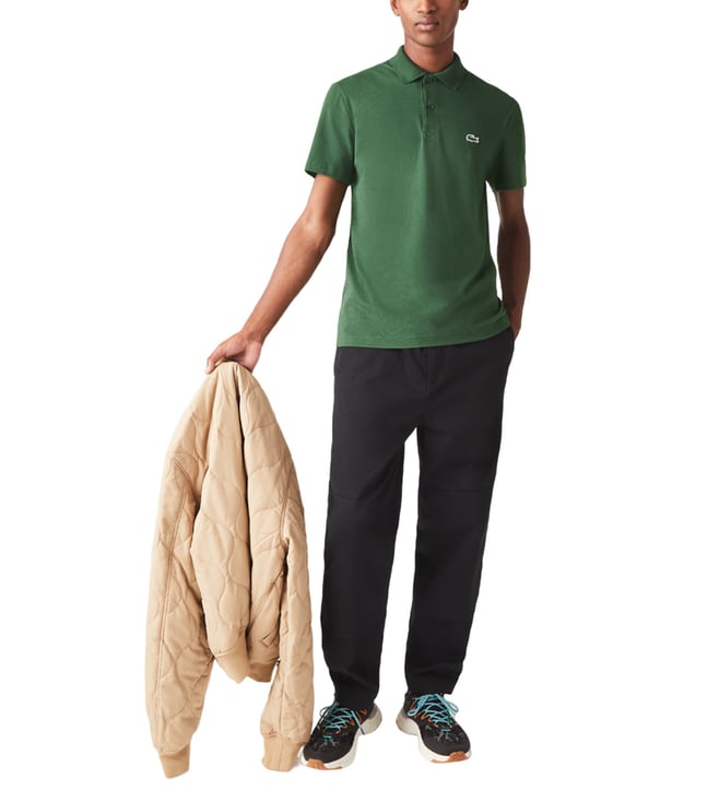 Lacoste Green Stretch Regular Fit Polo TShirt