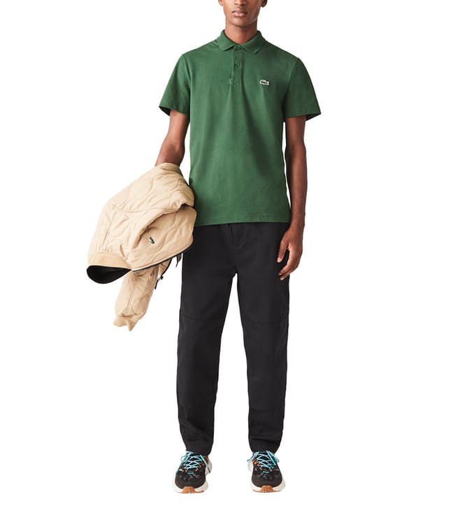 Lacoste Green Stretch Regular Fit Polo TShirt