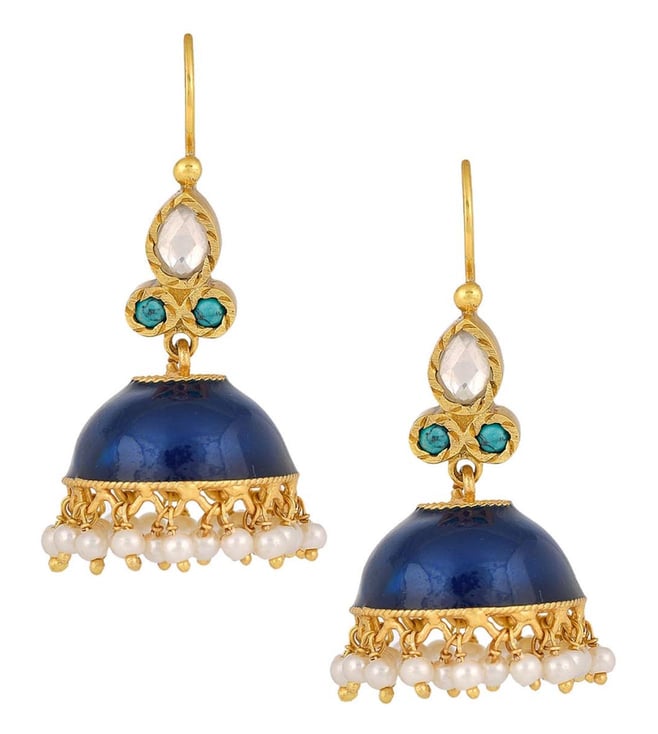 Meenakari Jaipur Jhumki Earrings | FashionCrab.com