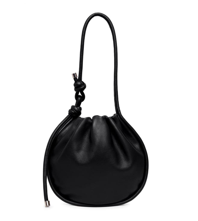 Buy Behno Black Medium Milled Ina Potli Shoulder Bag for Women Online ...