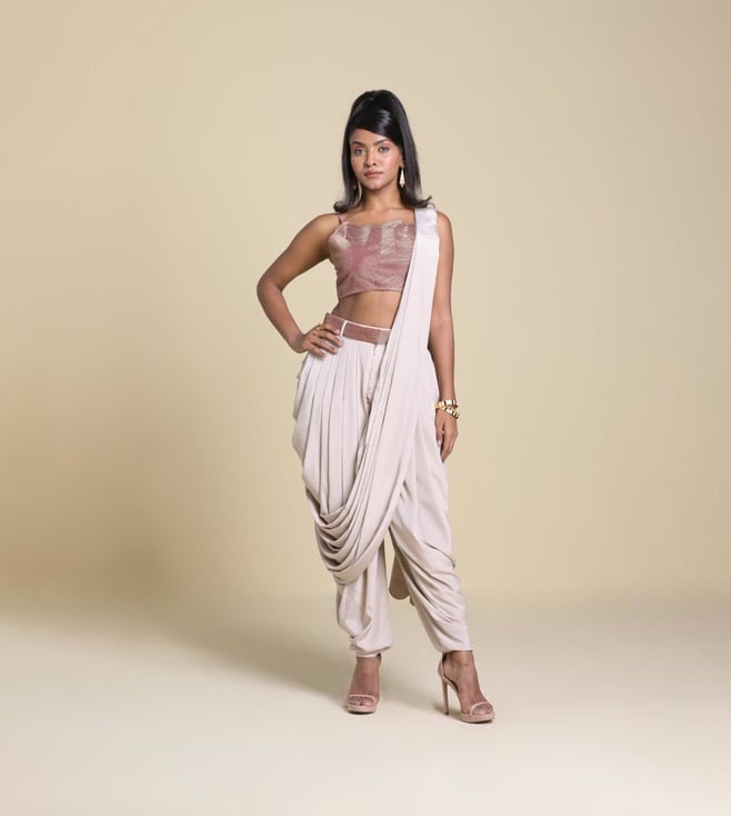 Dhoti pant saree on sale online