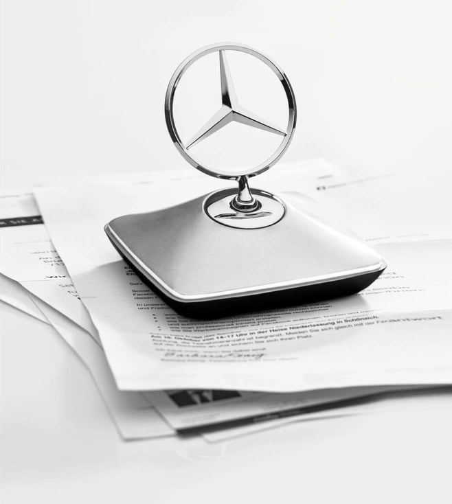 Mercedes Benz Silver Diecast Zinc Paperweight