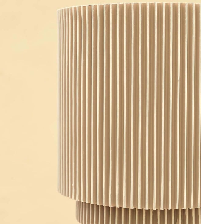 Buy Ugaoo Vase Cylinder Groove Ivory Plastic Medium Planter Online