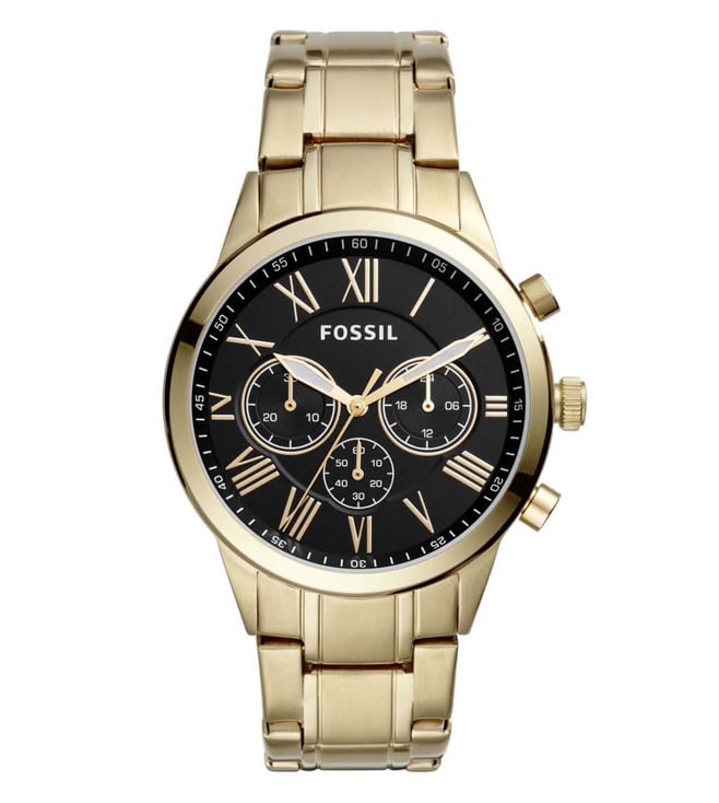 Flynn midsize chronograph clearance black leather watch