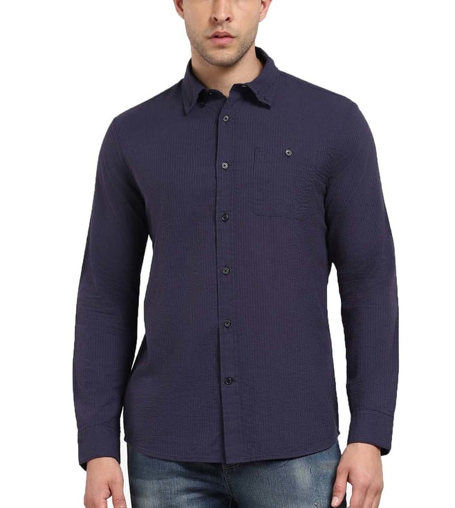 Buy Black Slim Fit Full Sleeves Formal Shirt for Men at Selected Homme