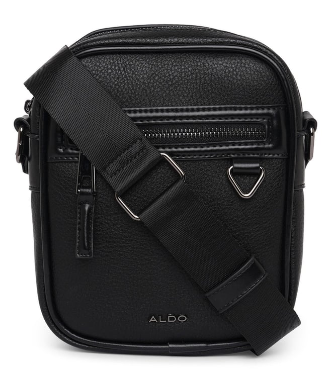 Mini Locò Crossbody Calfskin Bag for Man in Black