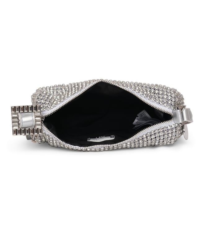 Buy ALDO Silver BLINGLOUNA Studded Medium Shoulder Bag for Women Online ...