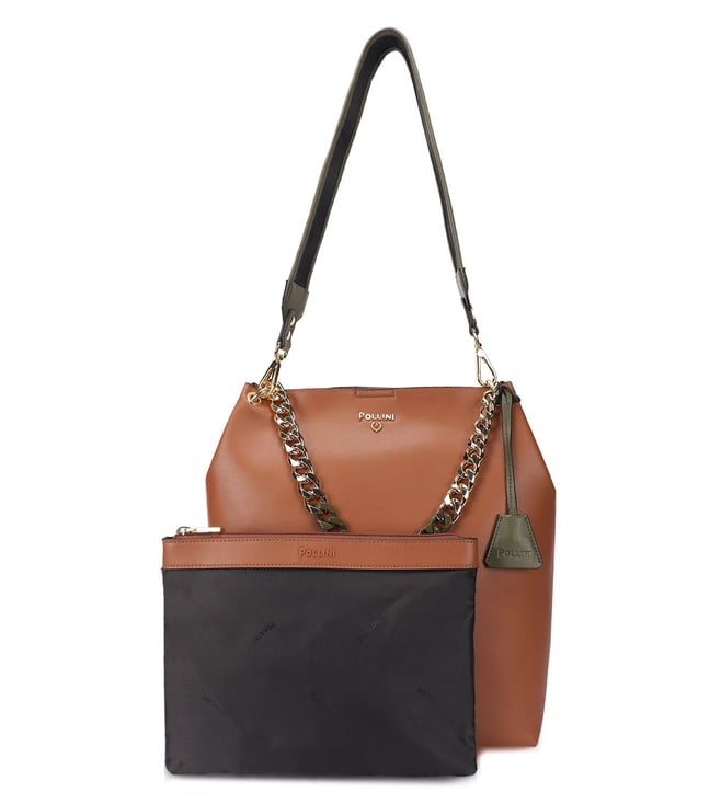 Pollini Shoulder Bags Leather Brown Land | ModeSens