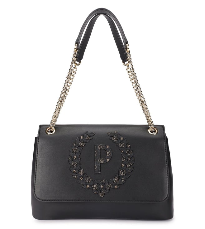 Polène | Bag - Béri - Black Textured Leather