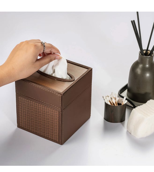 Spread Spain Brown Riggiani Medium Tissue Box