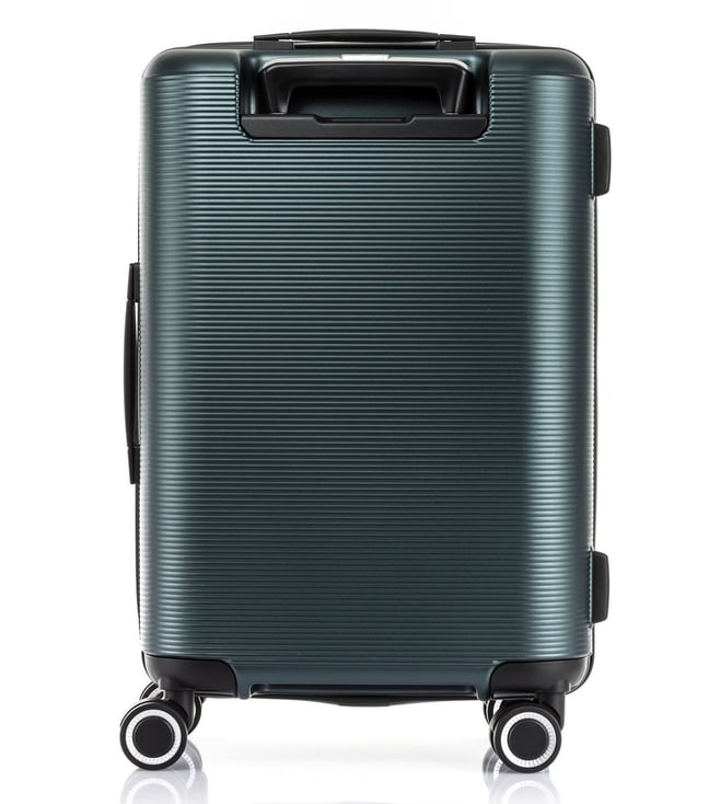 Buy Samsonite Matte Green Straren Spinner 55 Checked Luggage for Men ...