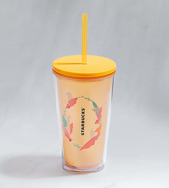 Buy Starbucks Savannah Animals Ring Yellow Plastic Cold Cup (0.356 L