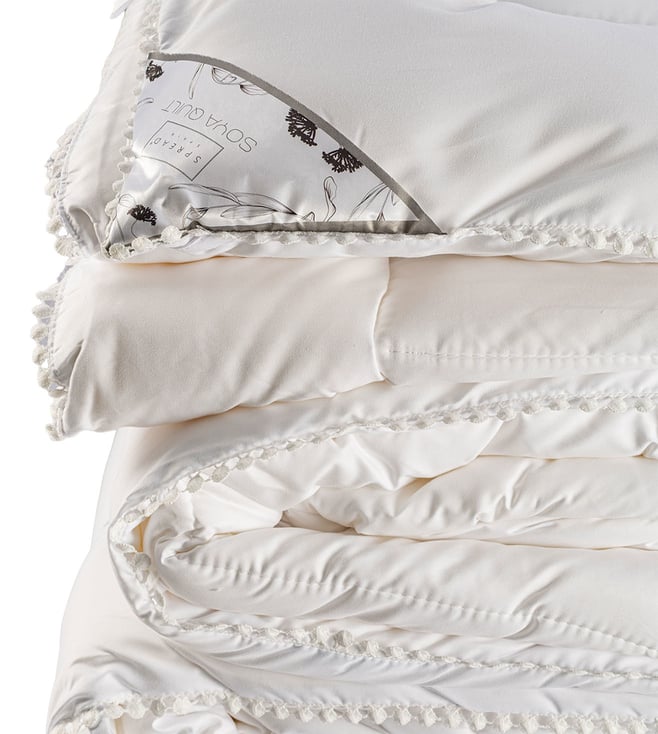 Buy Spread Spain White Lightweight Soyabean Quilt Online Tata CLiQ Luxury