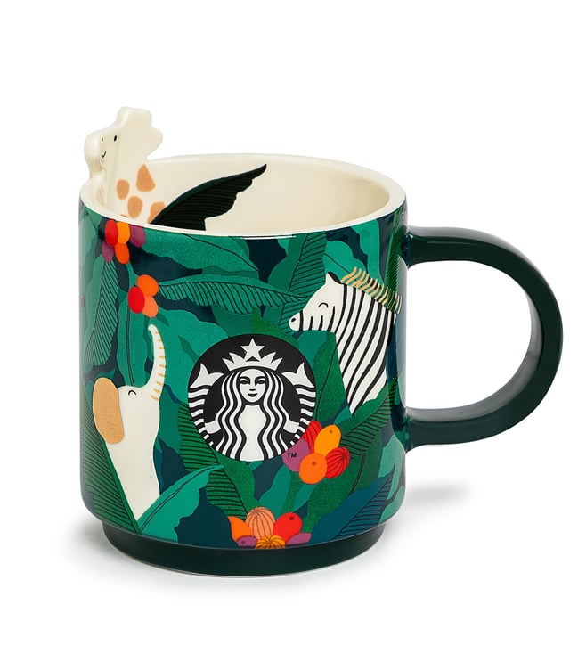 Buy Starbucks Savannah Animals Green Ceramic Mug (0.296 L) Online