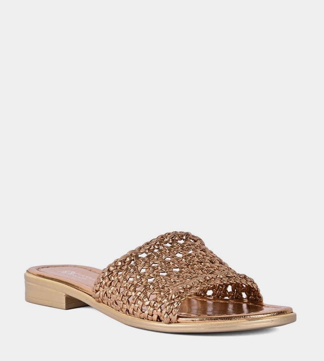 Buy Vanilla Moon Gold Akira Flats Sandals for Women Online @ Tata CLiQ  Luxury