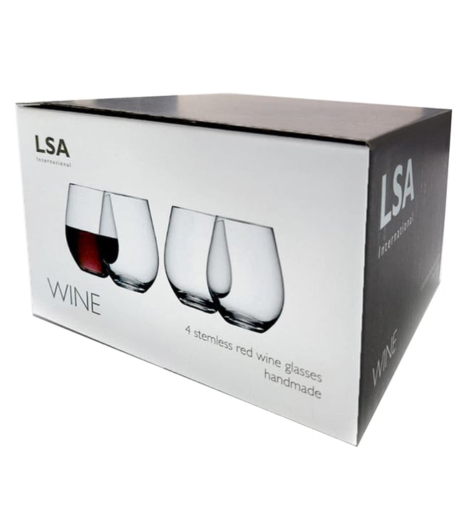 Buy Lsa International Wine Collection Stemless Red Wine Glass Set Online Tata Cliq Luxury