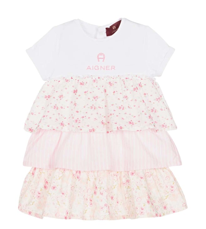 Aigner Kids Multi Printed Comfort Fit Ruffle Dress