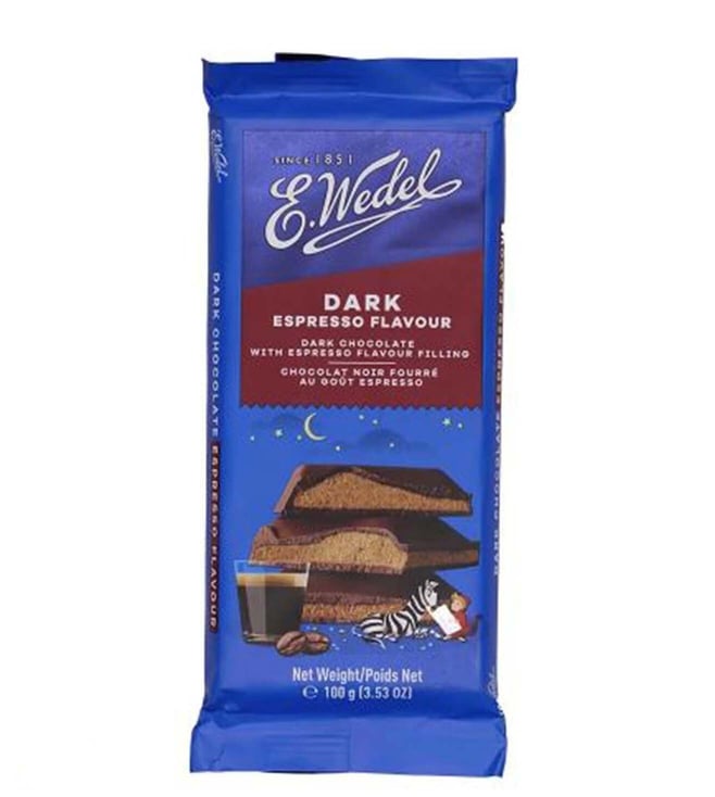 Buy Wedel Dark Chocolate With Espresso Filling Bar 100 G For Online