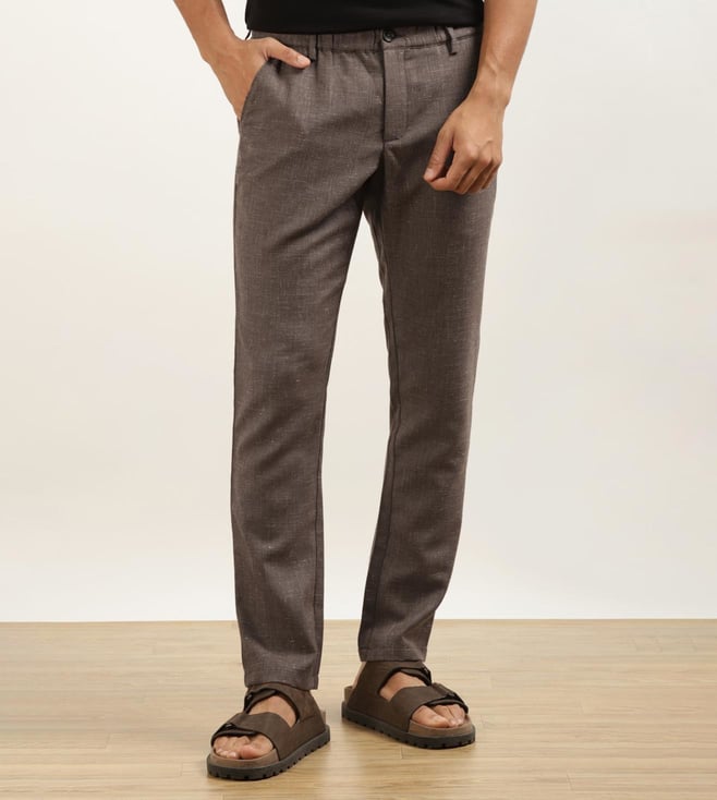 Buy TIM ROBBINS MENS TROUSERS BROWN COLOR SLIM FIT COTTON BLEND FORMAL  TROUSERSTROUSERMEN TROUSERFORMAL TROUSERPANTPANTSMEN PANTSTROUSERSCASUAL  TROUSERS Online at Best Prices in India  JioMart