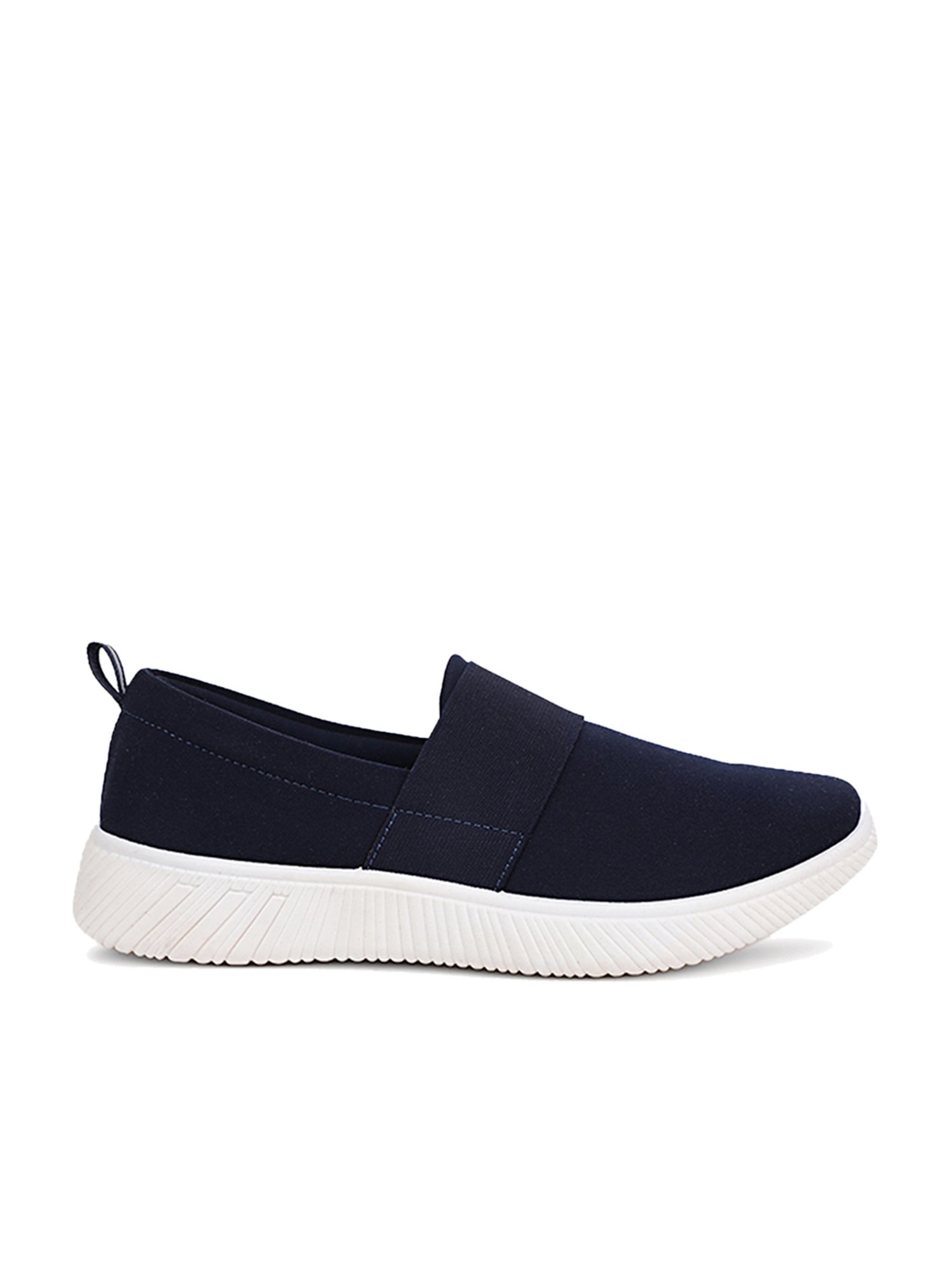 Womens navy sale slip on shoes