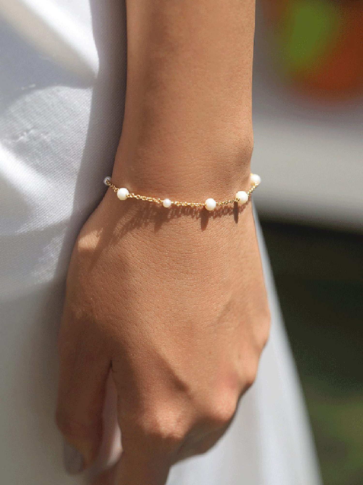 Buy Shaya by CaratLane The Pearl-fect Bracelet in 925 Silver Online