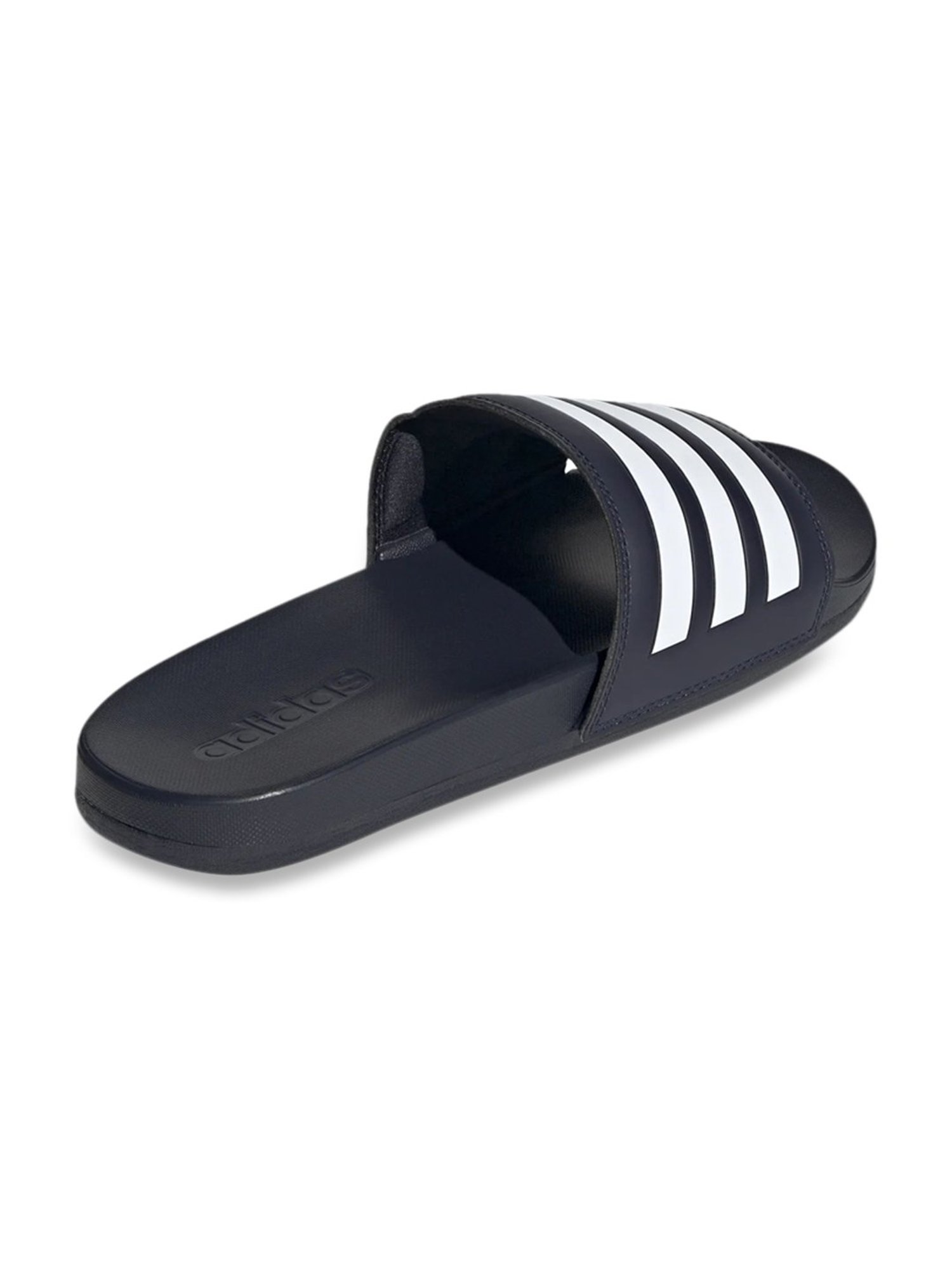 Adidas adilette black and white hot sale