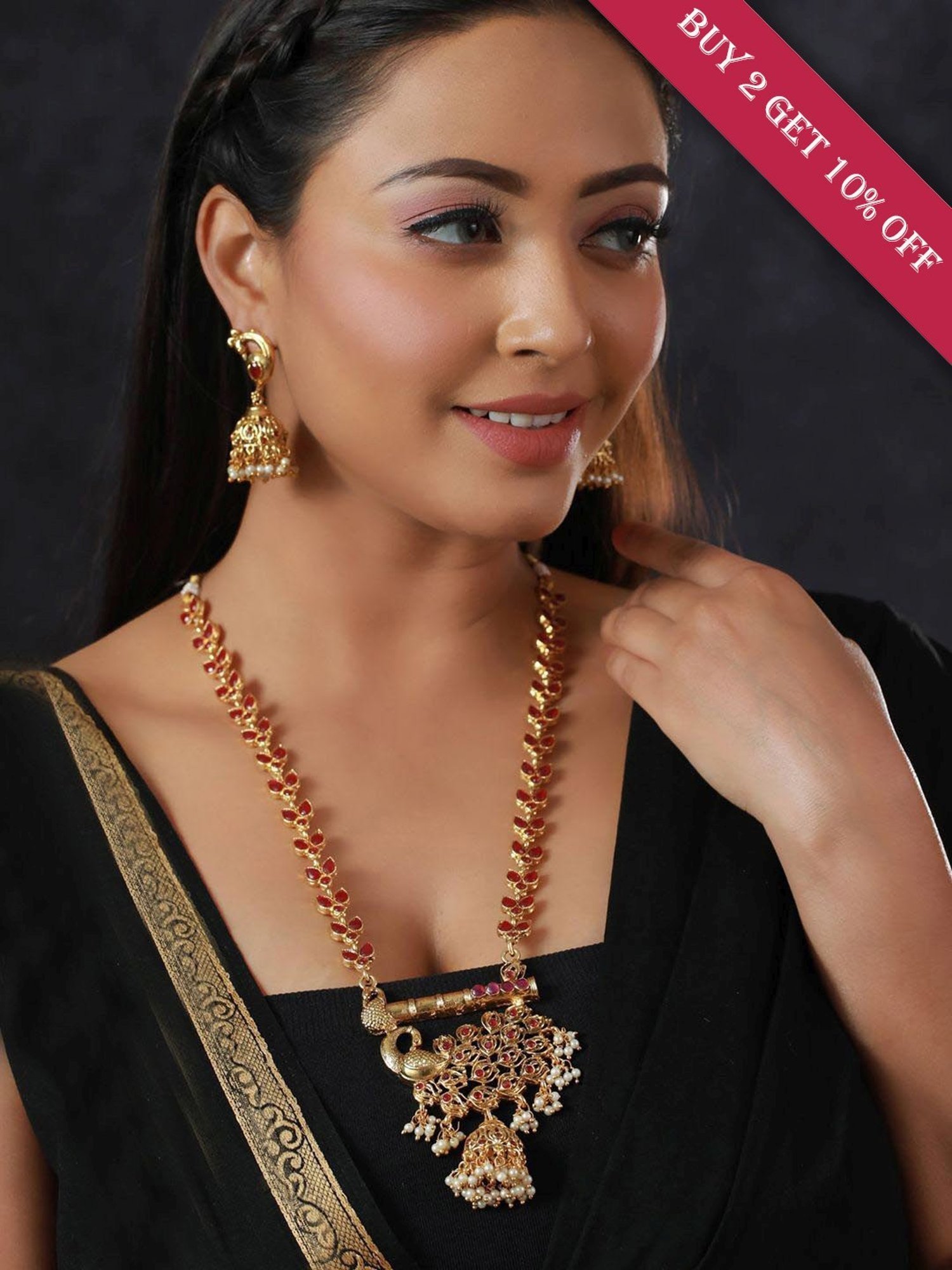 Buy Priyaasi Rose Gold Necklace & Earring Set Online At Best Price @ Tata  CLiQ