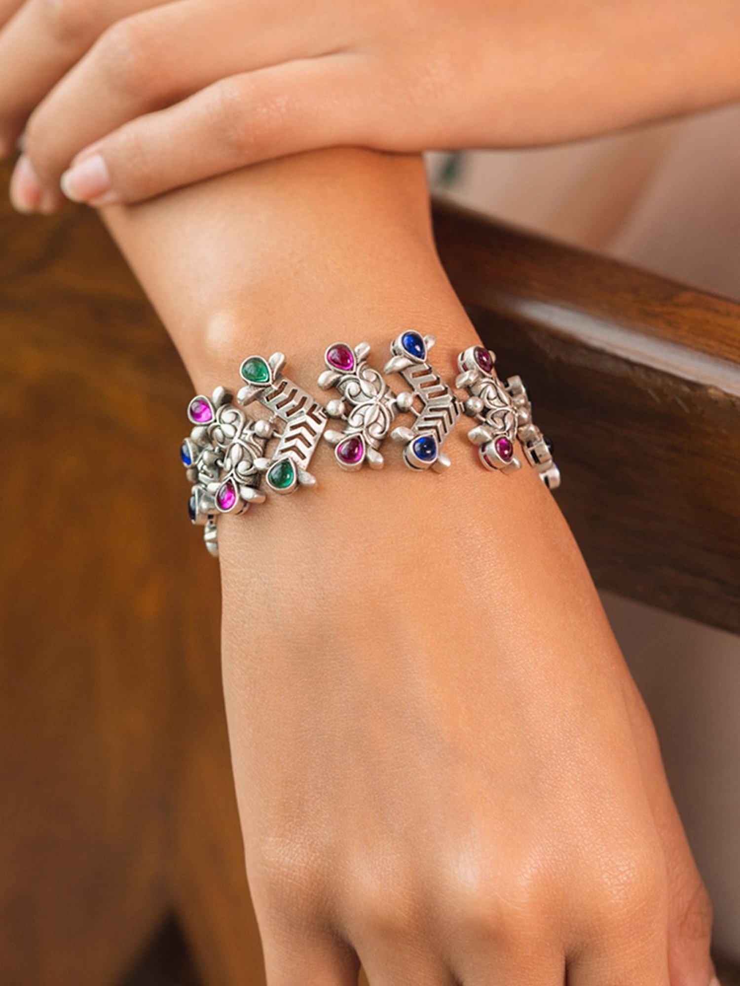 GotIty Natural Purple Crystal Round Beads Bracelet India | Ubuy