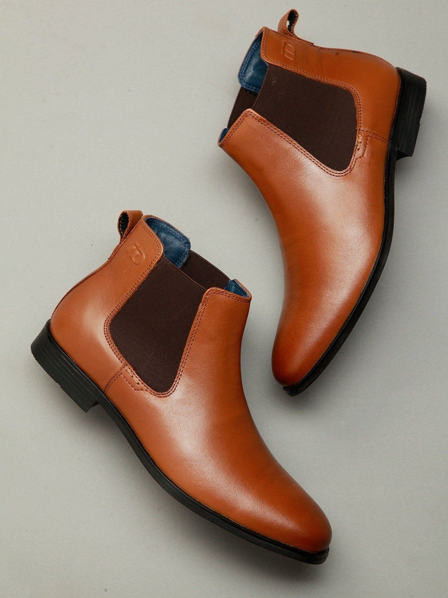 Mens tan outlet chelsea boots uk