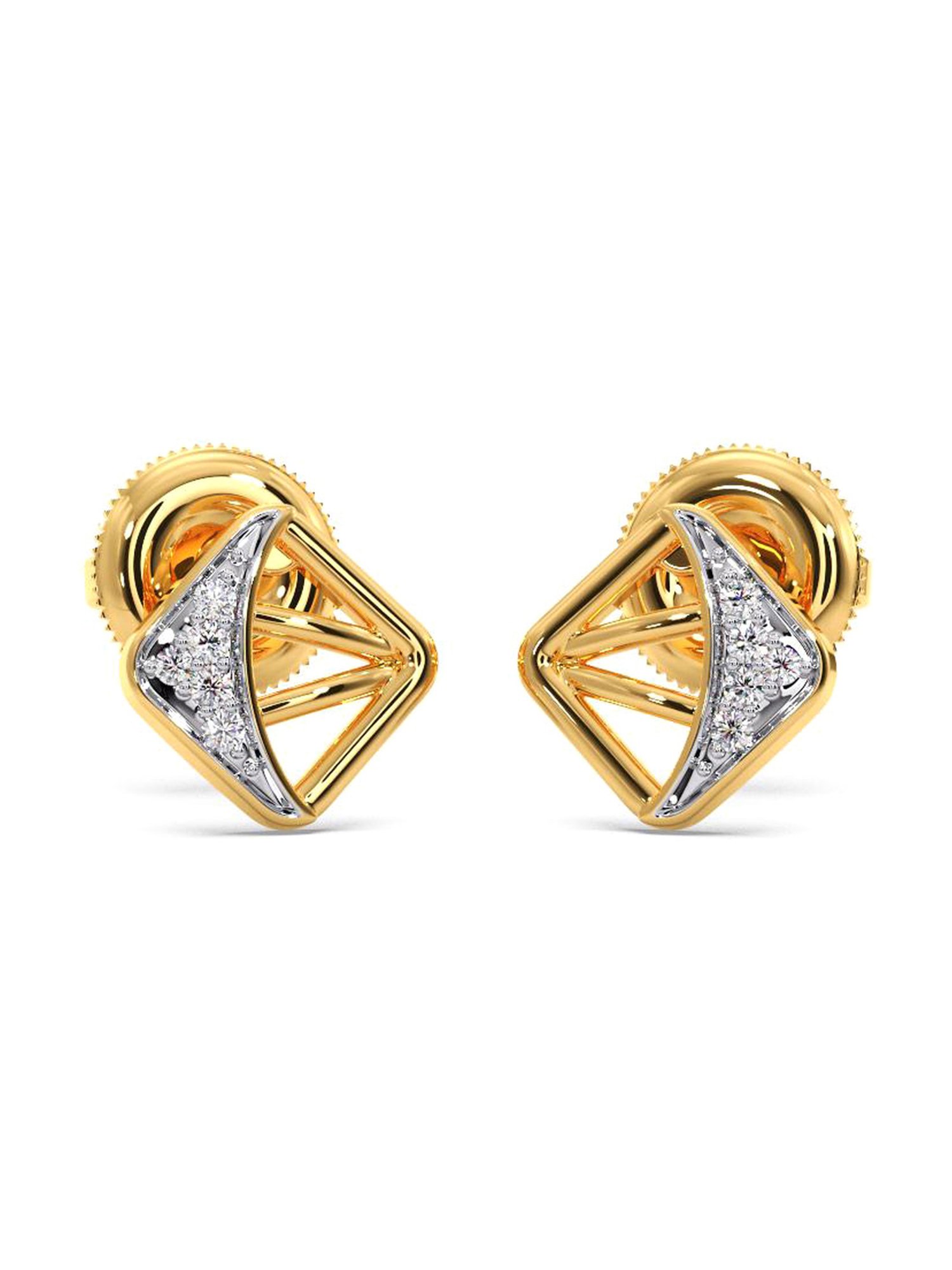 Candere by Kalyan Jewellers Diamond Jewellery  Buy Candere by Kalyan  Jewellers 18K 750 Yellow Gold  Diamond Stud Earrings for Women One  Size Online  Nykaa Fashion