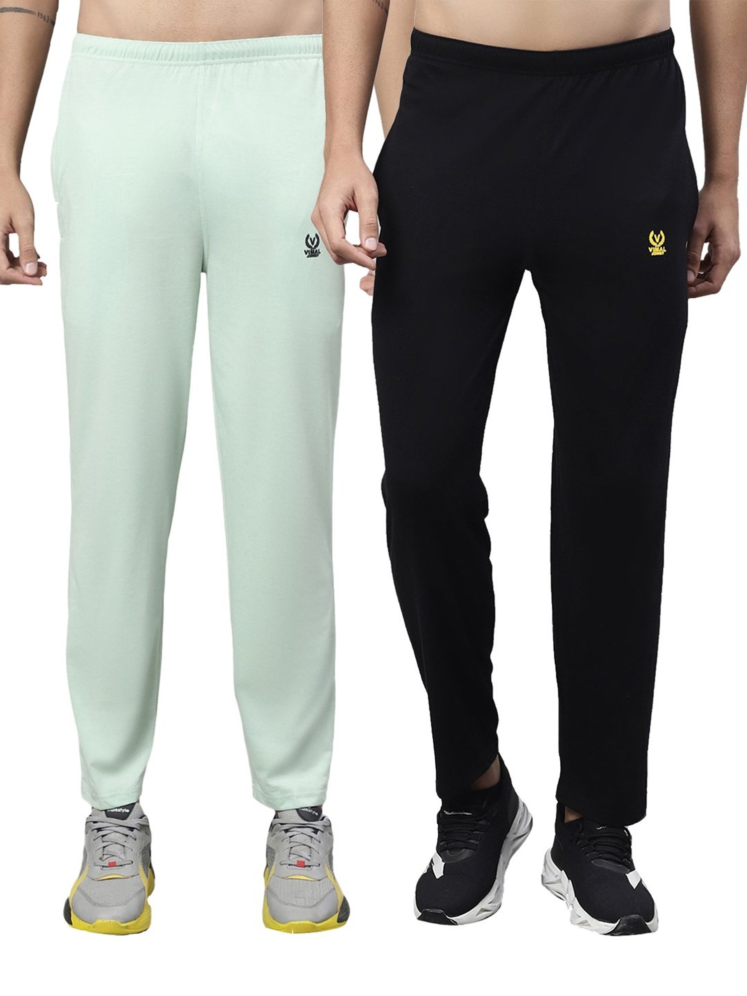 Buy Haul Chic Men Black Light Blue Solid Polycotton Pack Of 2 Regular Fit  Formal Trousers 34 Online at Best Prices in India  JioMart