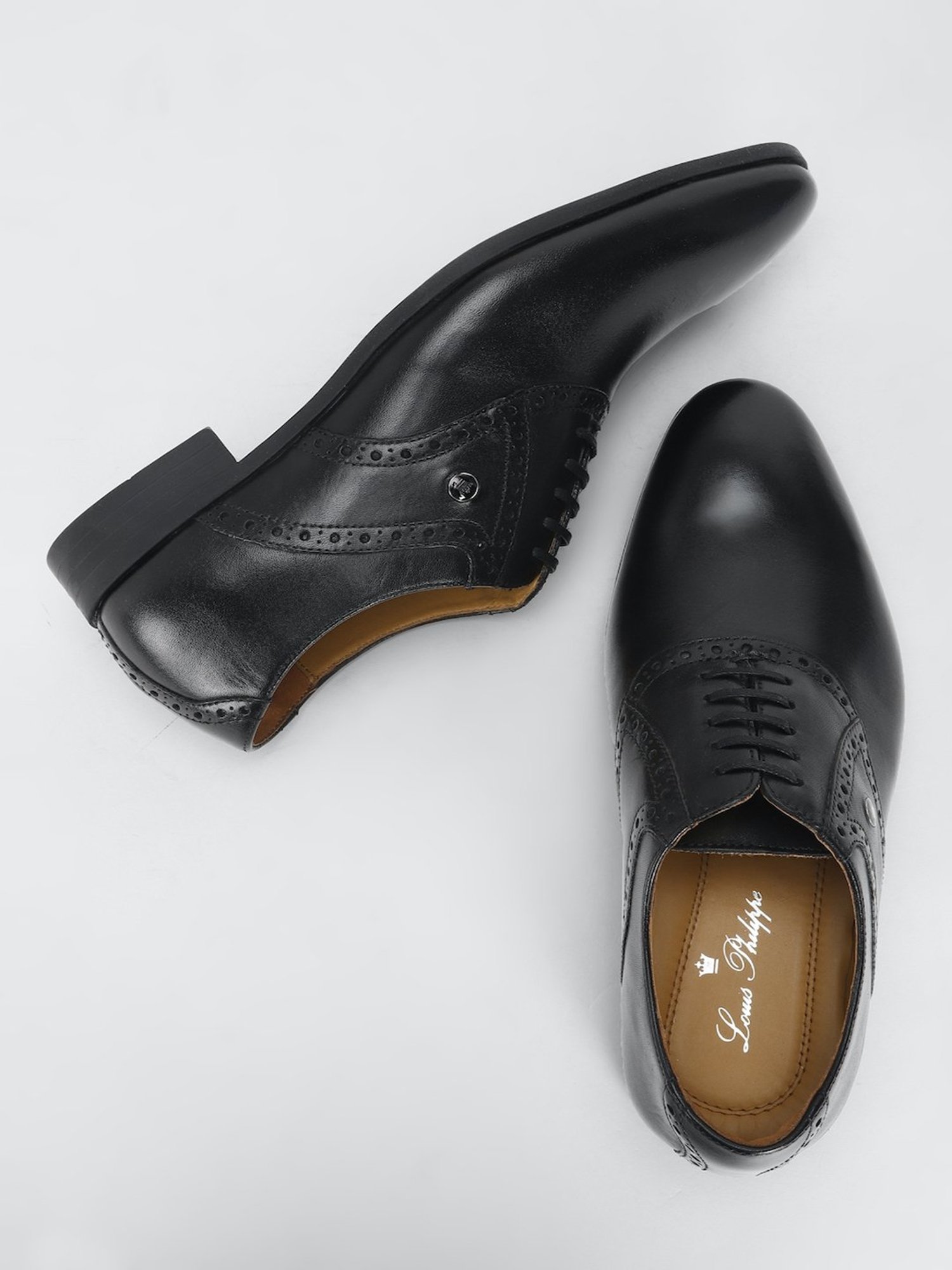 Louis Philippe Black Lace Up Shoes: Buy Louis Philippe Black Lace