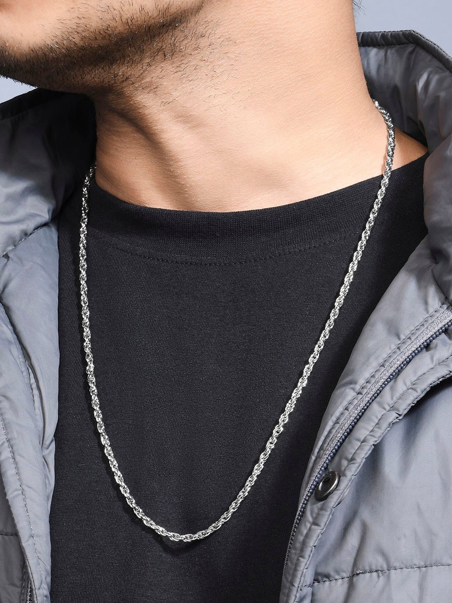 Buy Police Black-Plated Docile Shiny Cuban Chain Necklace for Men