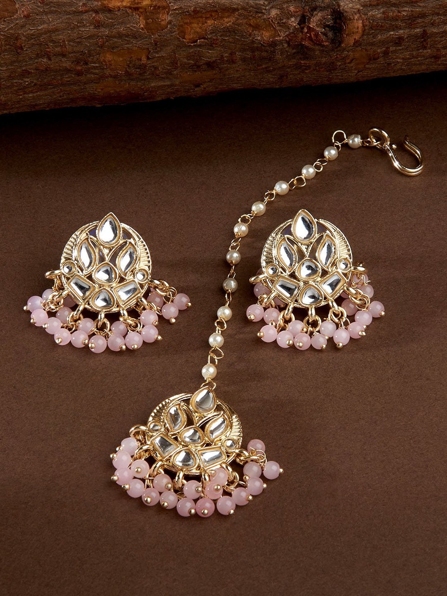 Buy Pink Earrings for Women by Karatcart Online | Ajio.com