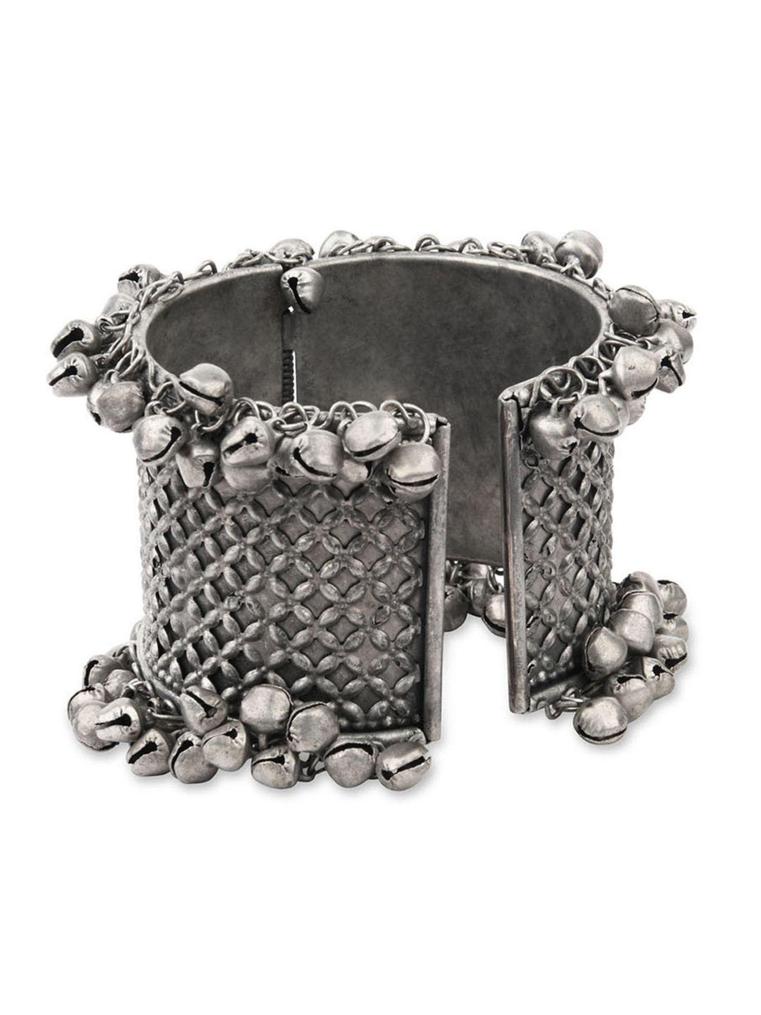 South Indian silver bracelet - ethnicadornment