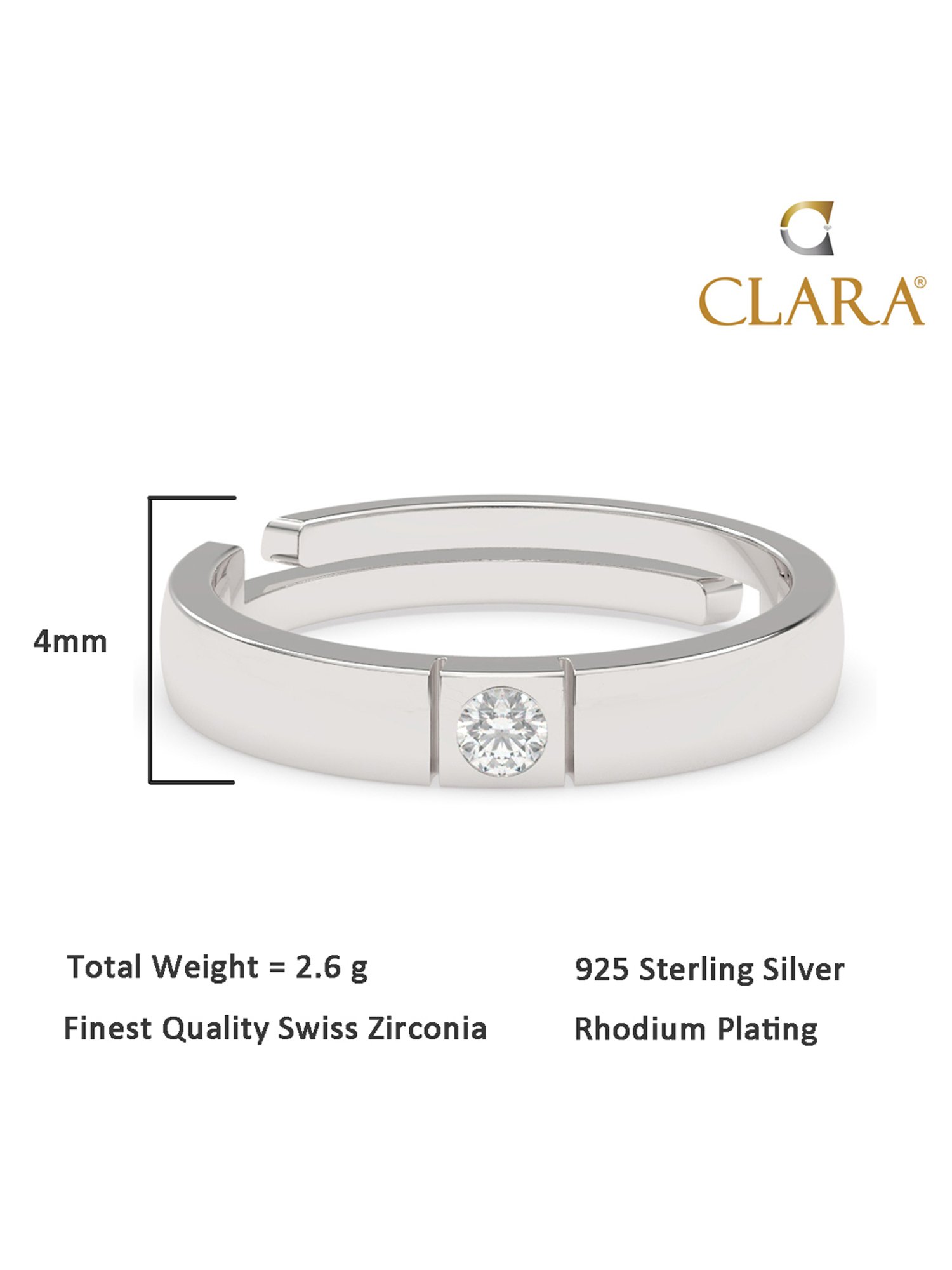 Buy CLARA 925 Sterling Silver Natural Certified Navratna Stone Nine gems  Adjustable Ring for Men and Boys Online at desertcartINDIA