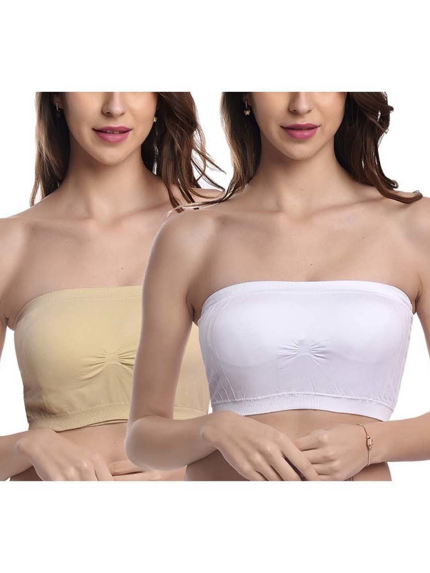 Buy FIMS: Fashion is my Style White & Beige Tube Bras - Pack Of 2 for Women  Online @ Tata CLiQ