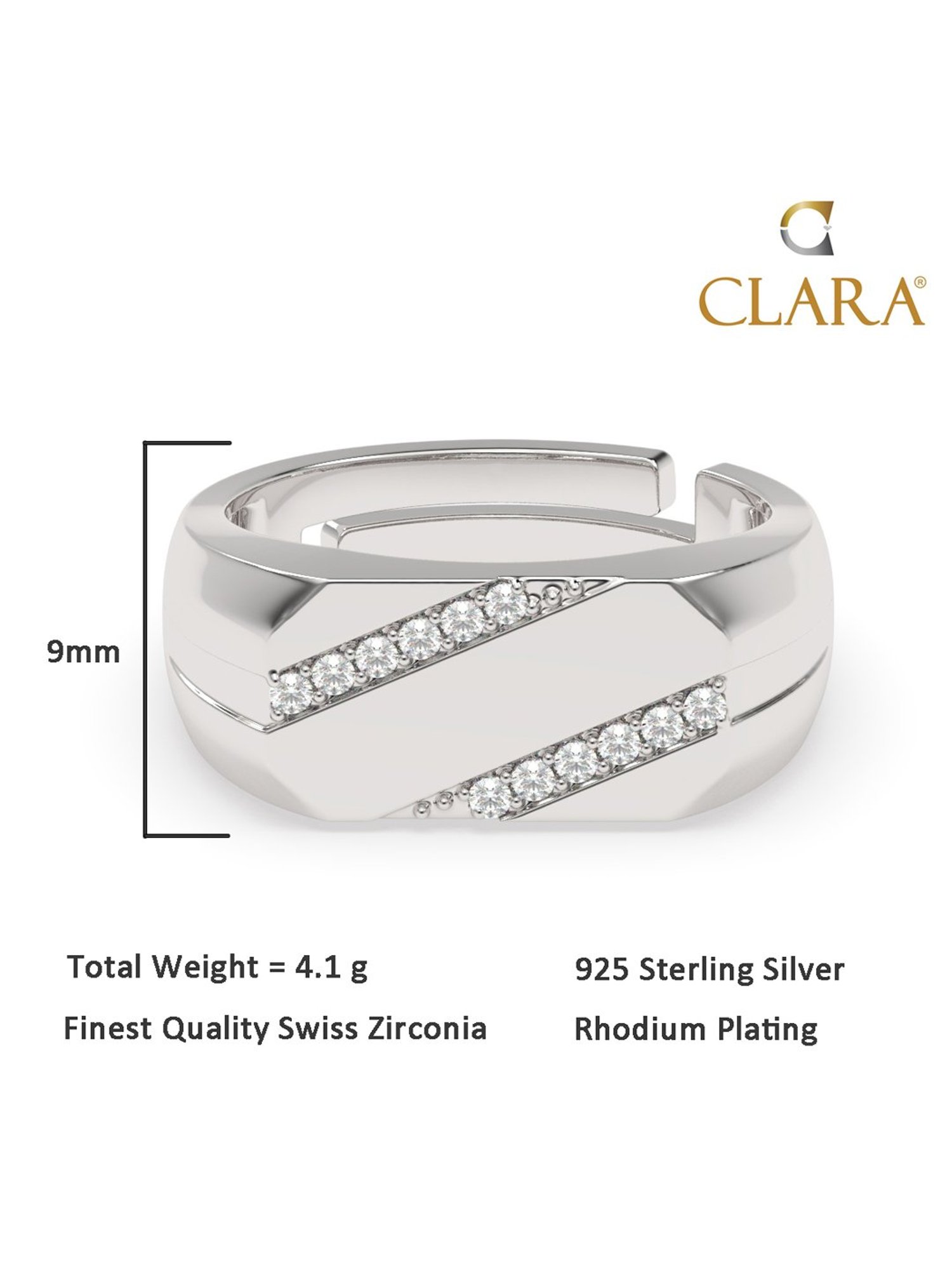 CLARA Pure 925 Sterling Silver Nario Adjustable Couple Band 5.2 g Online in  India, Buy at Best Price from Firstcry.com - 13814694