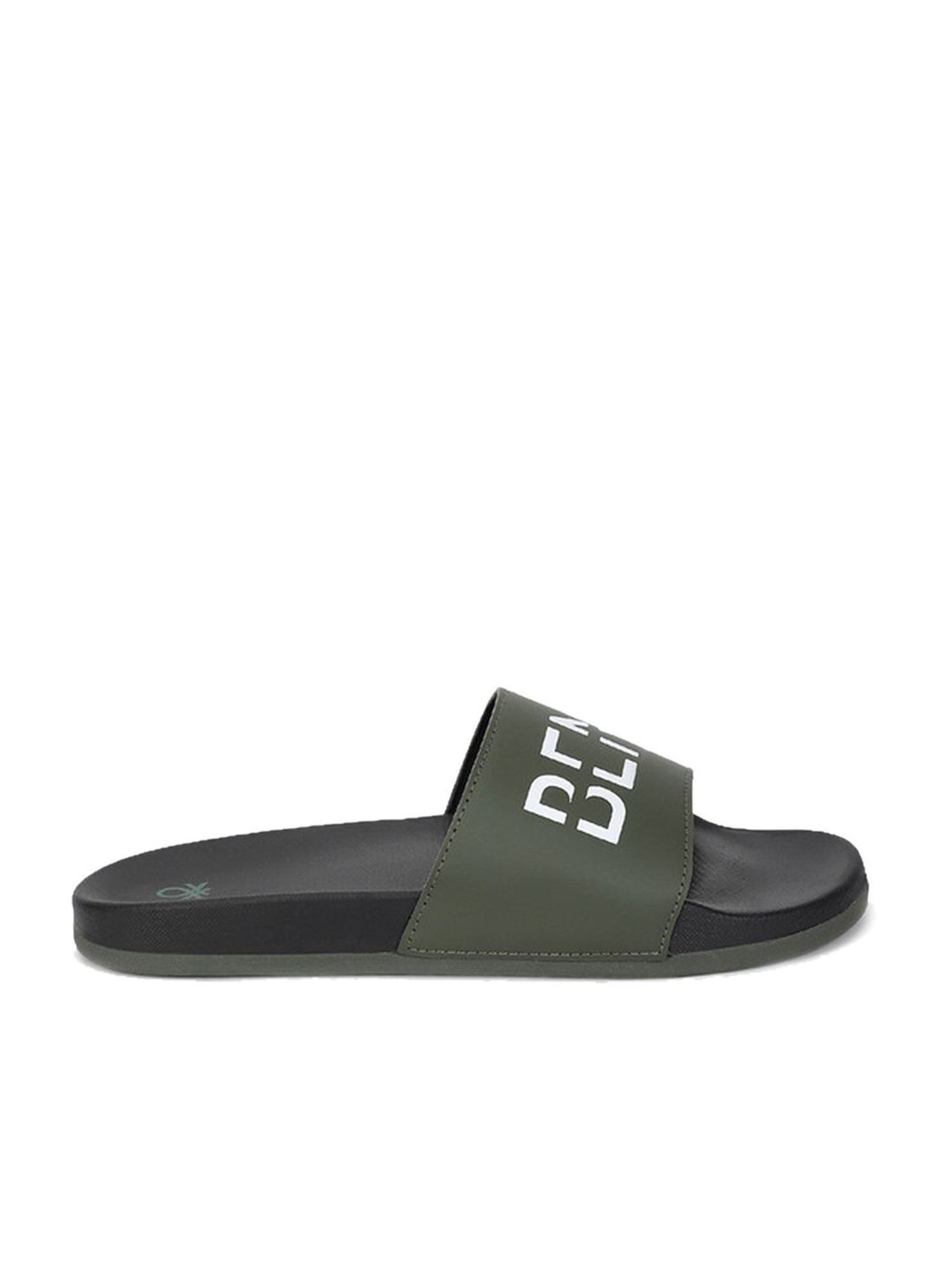 United Colors of Benetton Men s Green Slides