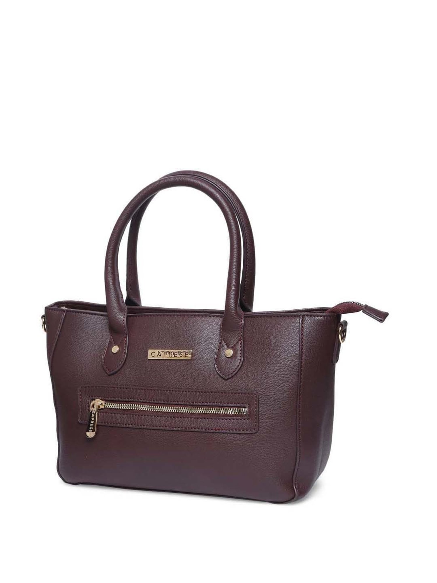 Buy Caprese Sonya Plum Solid Large Handbag Online At Best Price