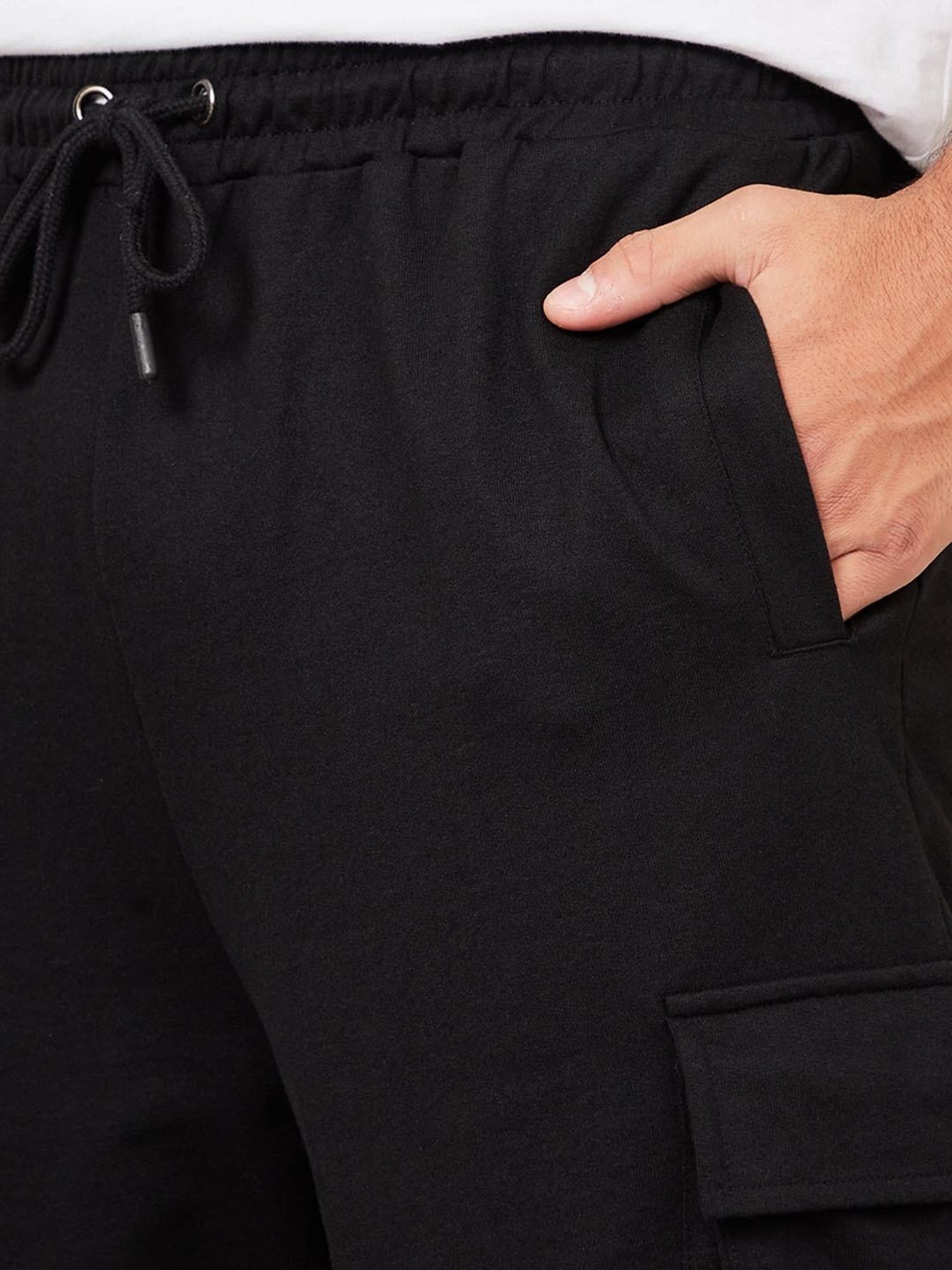 Buy Styli Black Cotton Cargo Pants for Women Online @ Tata CLiQ